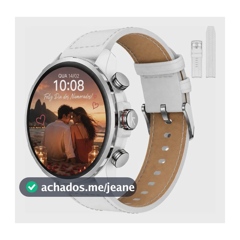 Smartwatch Gps Ultra Kr3 Kieslect Relógio Esportivo Branco Prateado Mesh Branco