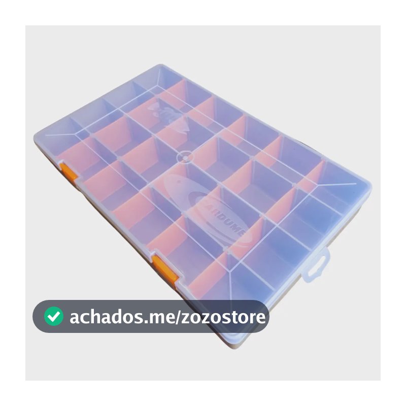 Estojo De Pesca Cardume Tucuna G 24 Divisórias Móveis P/ Isca Artificial Organizador Multiuso