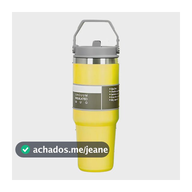 Copo Térmico Aço Inox 887ml Grande Com Tampa Flip Resistente