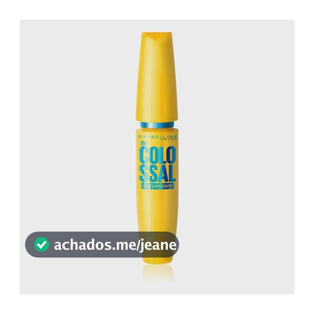 Máscara de Cílios À Prova D'Água com Colágeno, Volume Express, Longa Duração, Definição Intensa, Não Empelota, Cor Preto, The Colossal Maybelline NY, 8ml