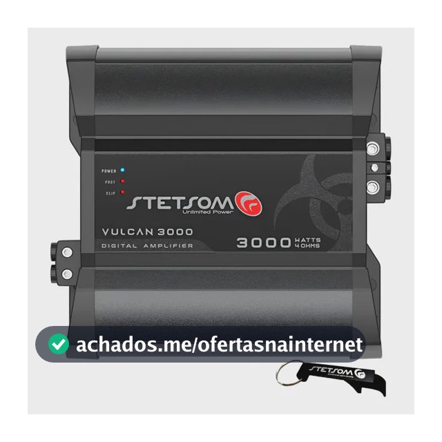 Modulo Stetsom 3000 Vulcan 4ohms Som Automotivo Preto