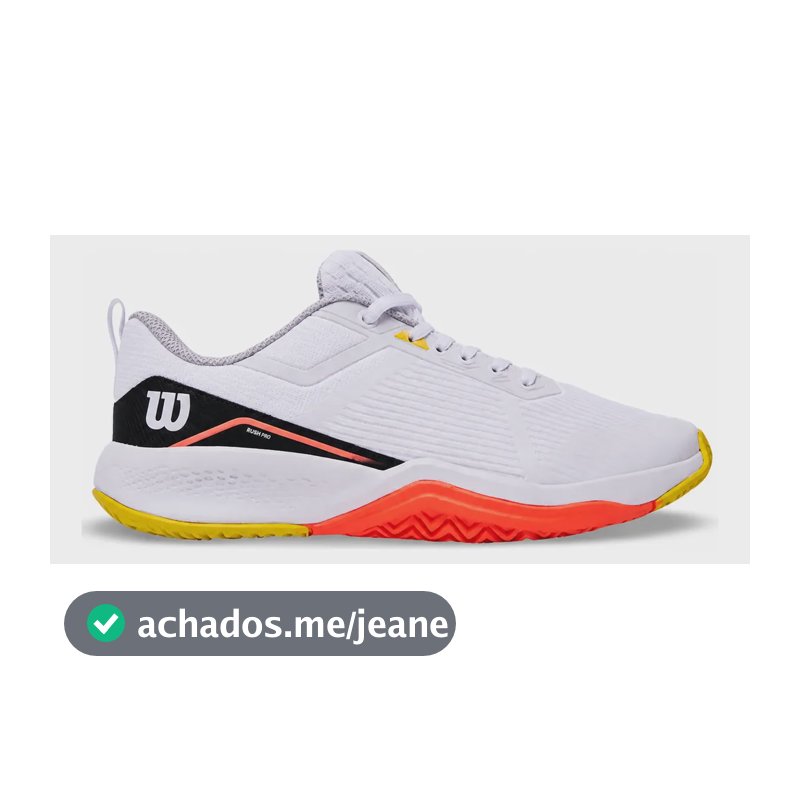 Tênis Wilson Smash Esportivo Para Jogar Tennis Original Branco/laranja/amarelo 39 Br