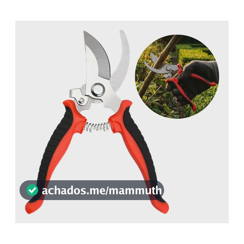 Tesoura Poda Galhos Jardinagem Alicate Profissional Aço Inox - Bondu