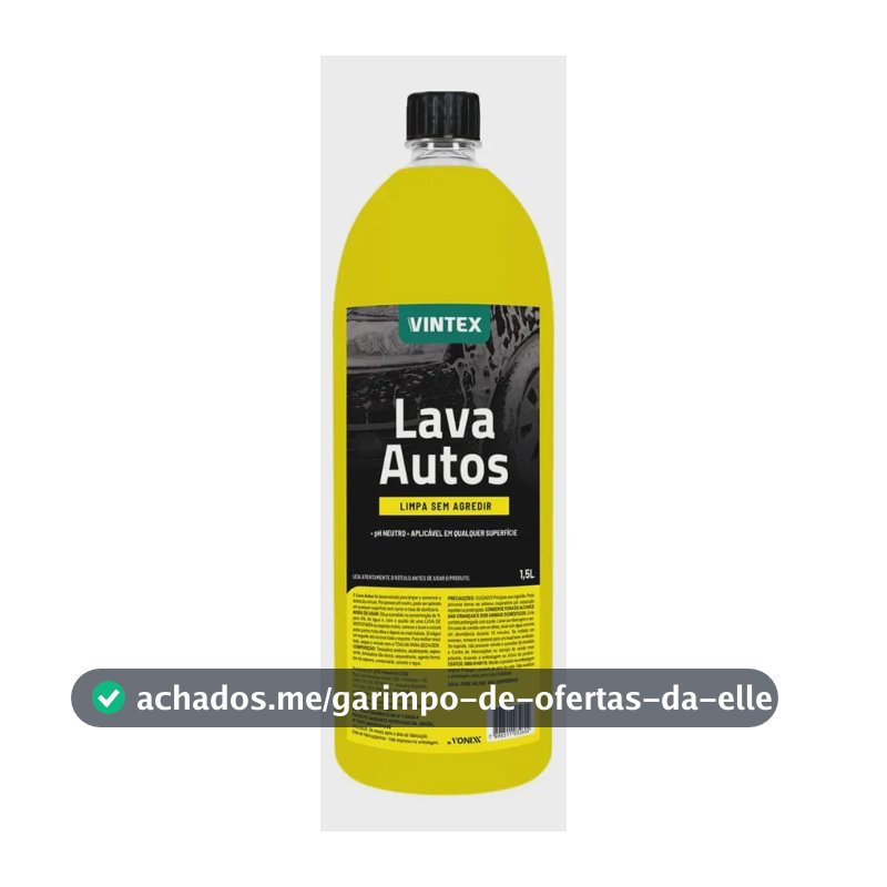 Shampoo Automotivo Vintex Lava Autos 1,5L Neutro Brilho