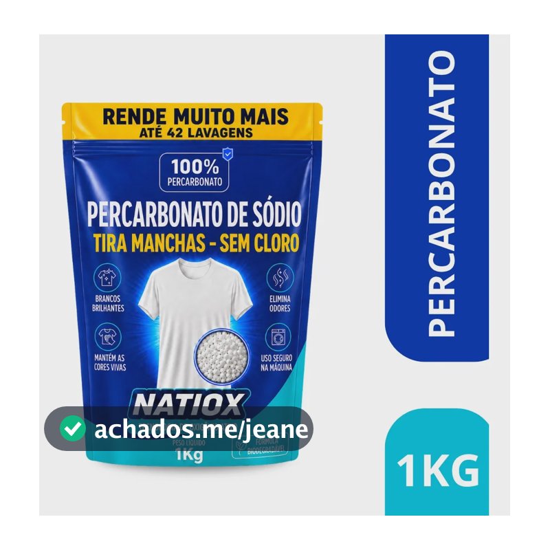 Percarbonato De Sódio Natiox Tira Manchas Sem Cloro 1kg