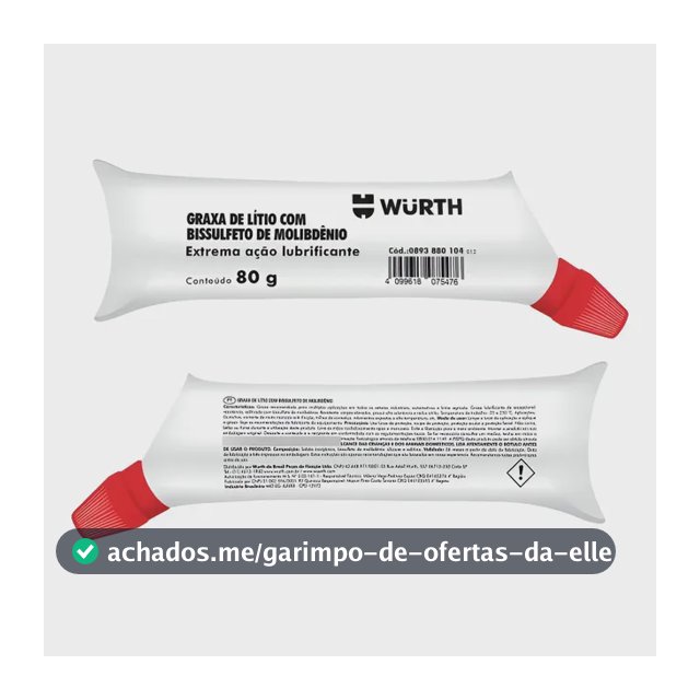Graxa De Lítio Com Bissulfeto De Molibdênio 80g GBM-2 - Wurth