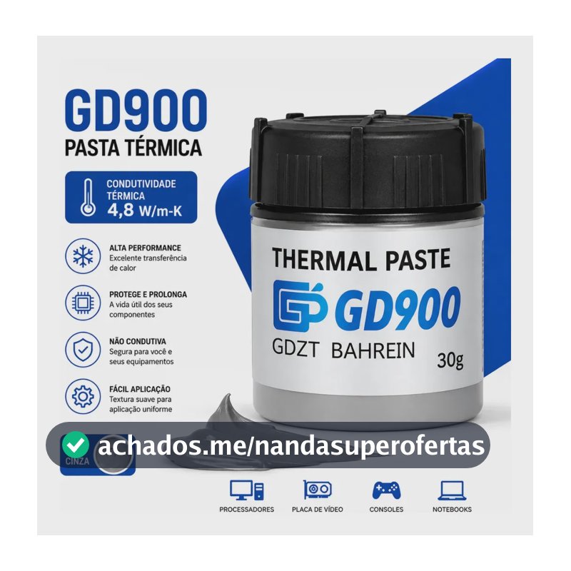 Pasta Térmica Gd900 30g Alta Performance Para Ps4 Ps5 Ps3 Xbox Pc Notebook Marca Bahrein