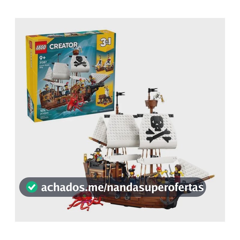 Lego Creator 3 Em 1 Navio Pirata Icônico 1074