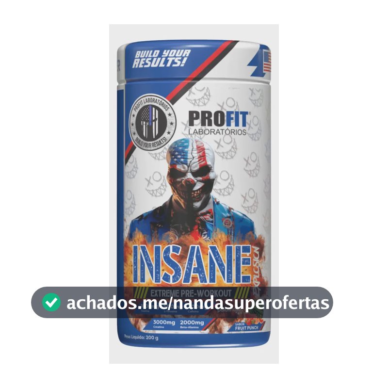 Pré Treino Insane Explosion 200g - Profit Sabor Uva