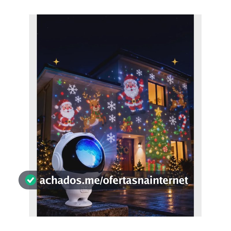 Projetor Natalino Adeus Pisca Pisca Reflete Imagens Natal