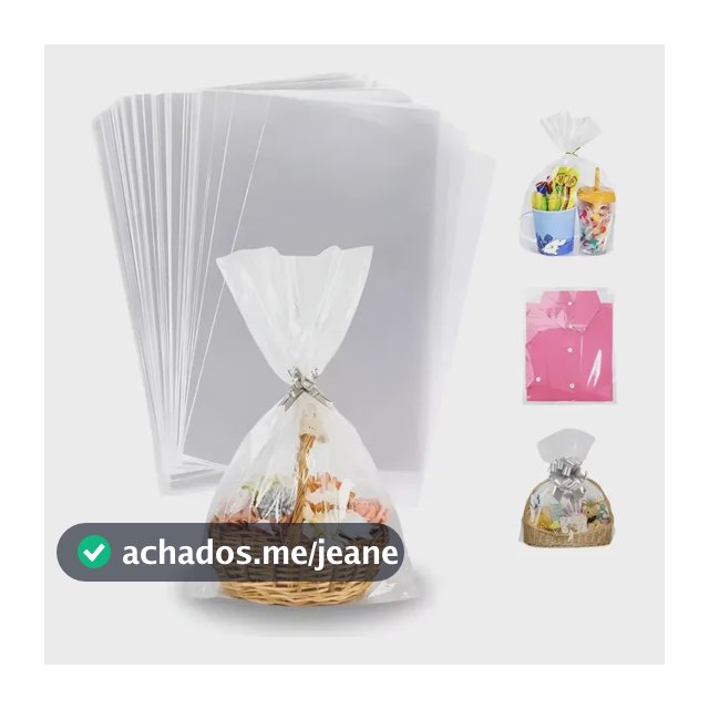 Celofane Saco Transparente Para Presente 30x45cm Kit 50 Unid