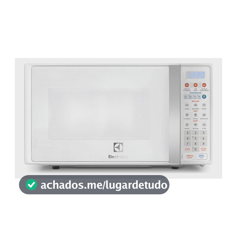 Micro-ondas MTO30 20L Com Função Tira Odor e Descongelar Cor Branco Electrolux