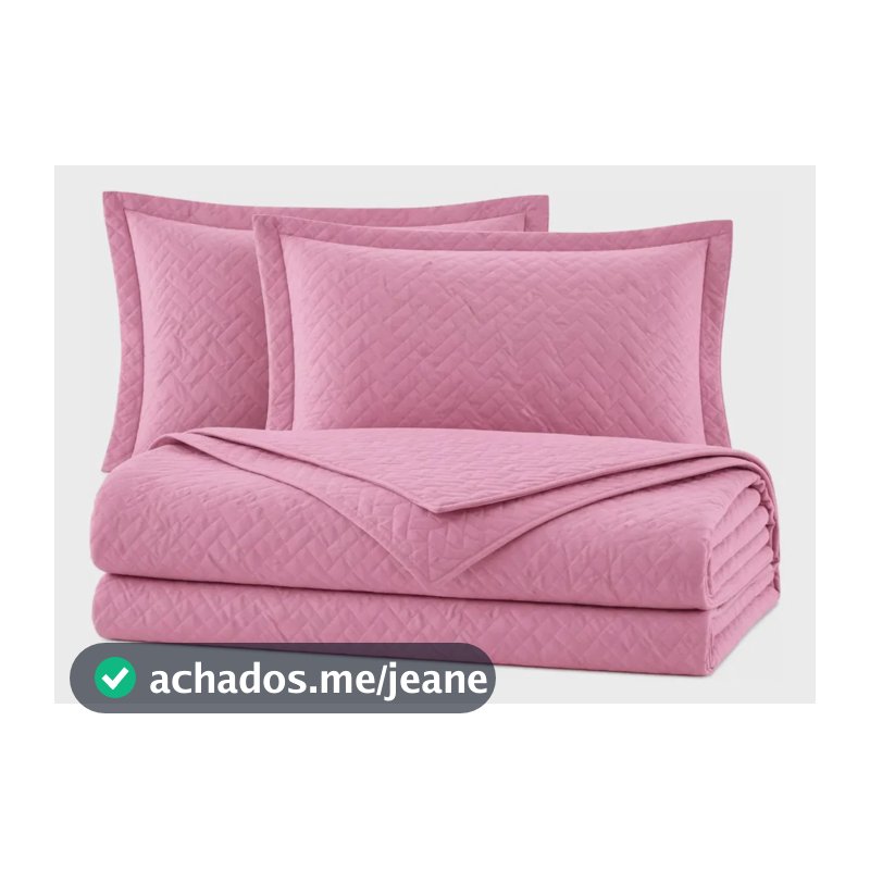 Colcha Cobre Leito Edredom Jogo Roupa Cama Casal Basico Rosa Lisa