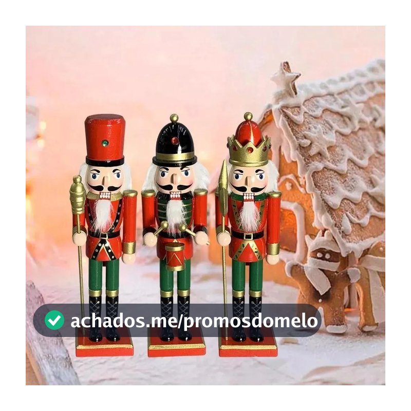 Kit 3 Soldadinho Quebra Nozes Infeito Natalino Natal
