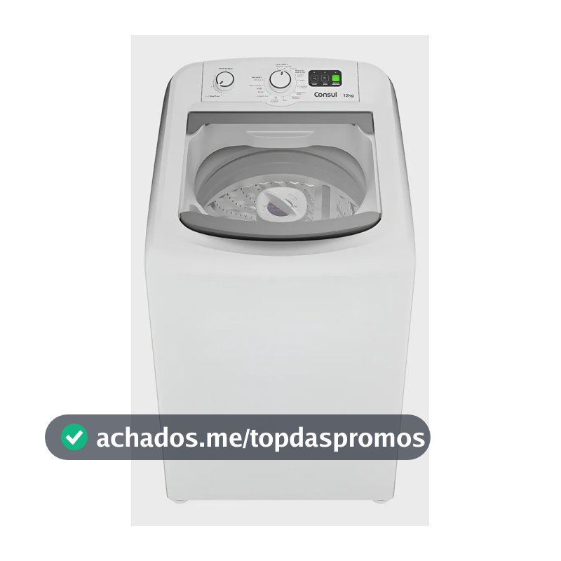 Máquina De Lavar Branca Consul 12kg Com Dosagem Econômica E Cor Branco 110v