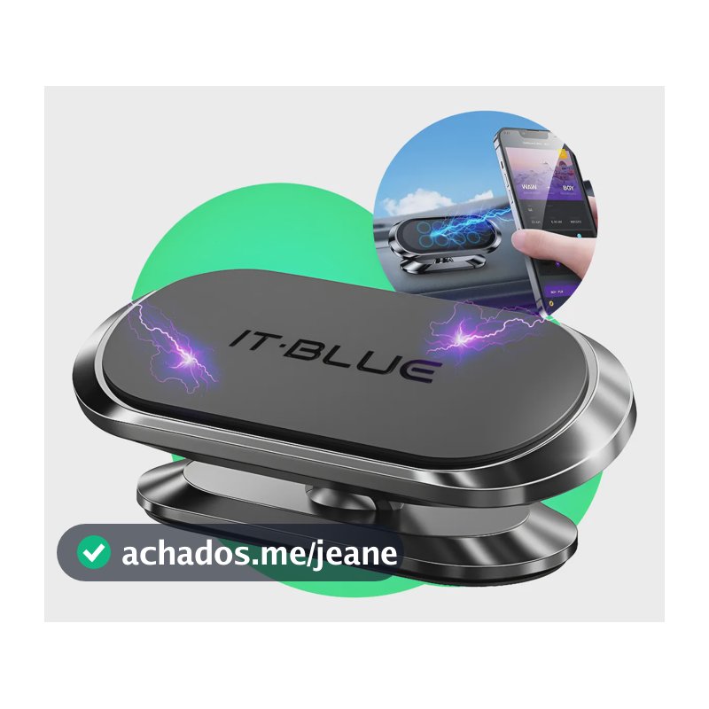 Suporte Celular Gps Carro Veicular Articulado Magnético Cinza-escuro