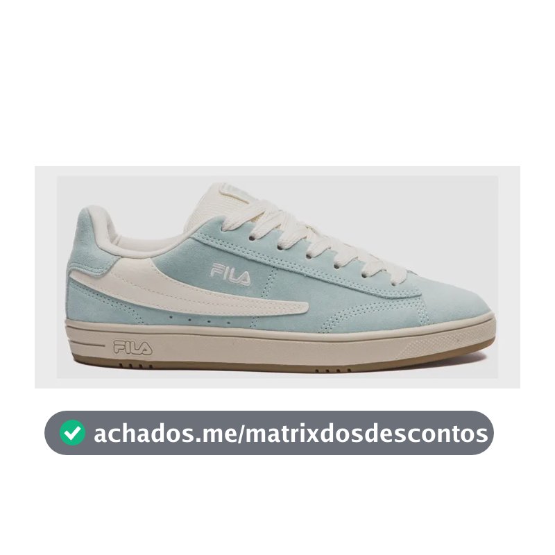 Tênis Feminino Court 90 Fila Verde Mar /bege Liso 36 Br