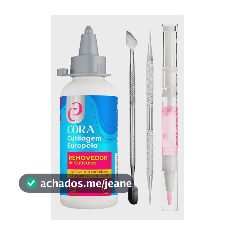 Kit Manicure Removedor Espátula Caneta Hidratante Cutícula