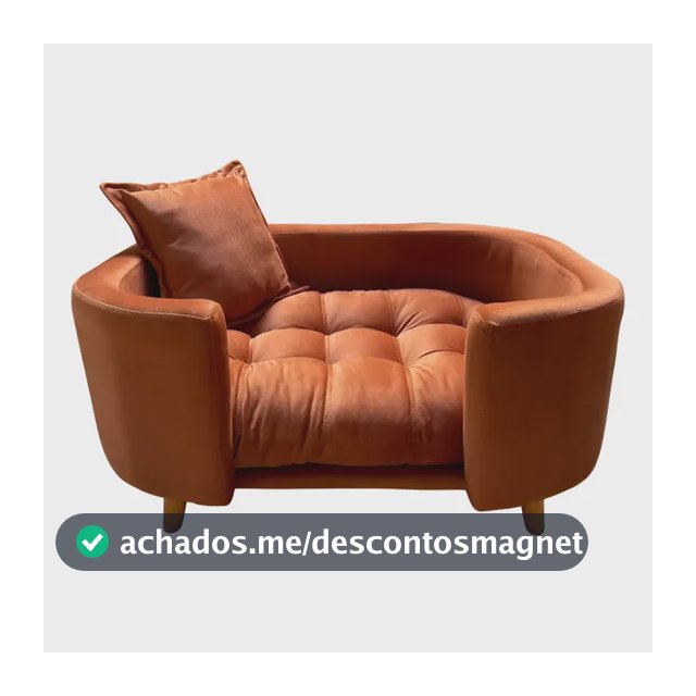 Sofá Conforto Caminha Pet Luxo Em Sued Premium Terracota