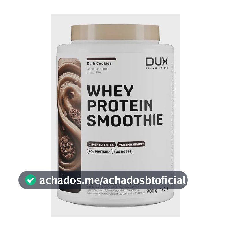 Whey Protein Dux Smoothie Dark Cookies Proteína Em Pó 900g Outros