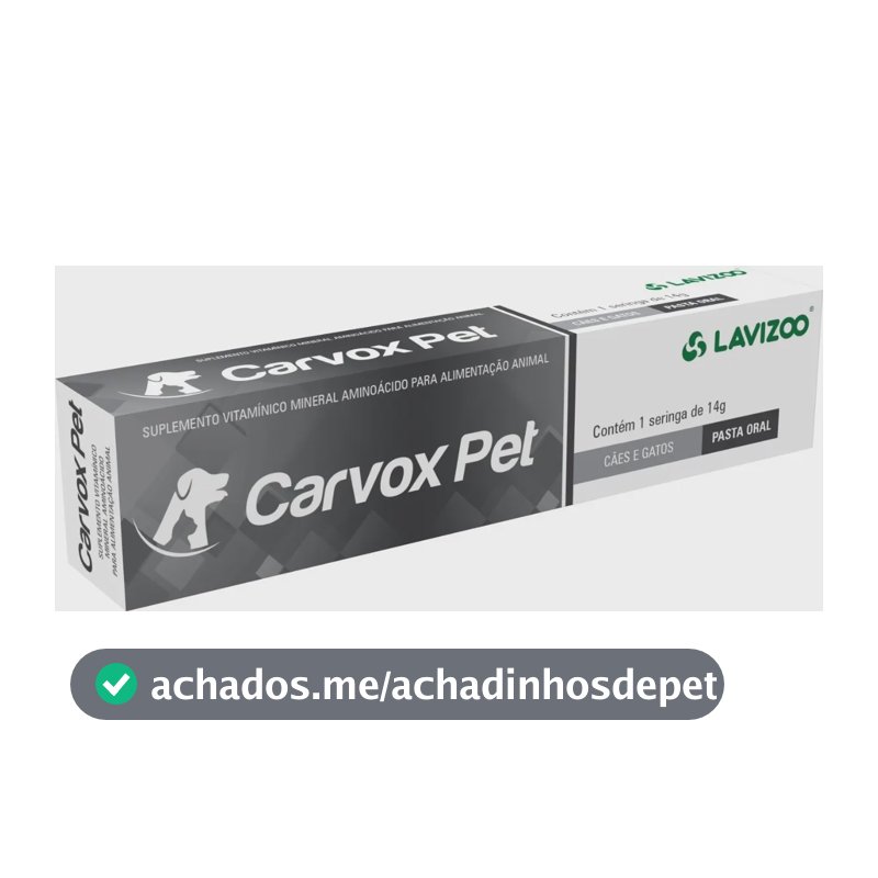 Carvox Pet Lavizoo Gel 14g Carvão Ativado Cão/Gato