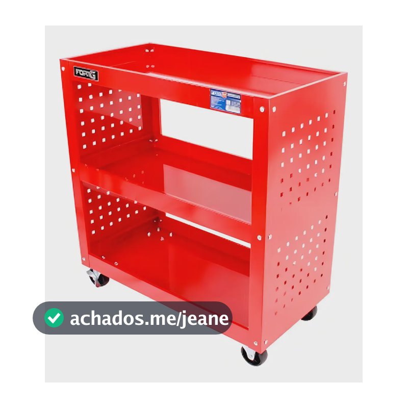Carrinho fechado para ferramentas 700 x 350 x 755 mm com 3 Pr Fortg FORTG-FG6001S