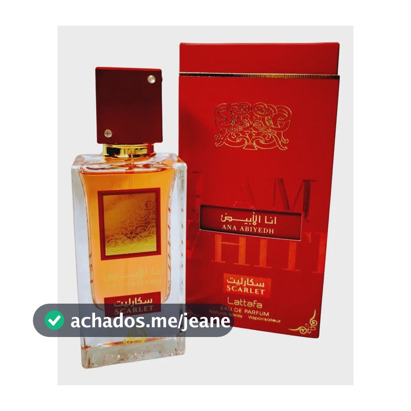 Perfume Árabe Ana Abiyedh Scarlet Eau De Parfum 60ml