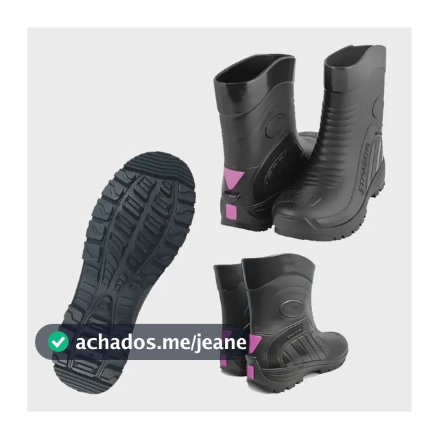 Bota De Motoqueira Feminina Original Impermeável Pvc Galocha