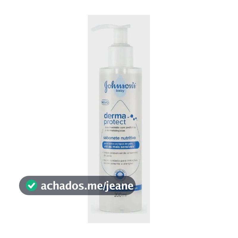 Sabonete Nutritivo Derma Protect Johnson's Baby, 200ml
