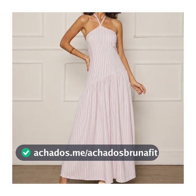 Vestido Listrado Soltinho Feminino  Midi Verão