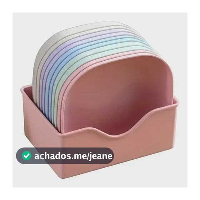 Jogo De Pratos Quadrados Com Base Organizadora Para Cozinha
