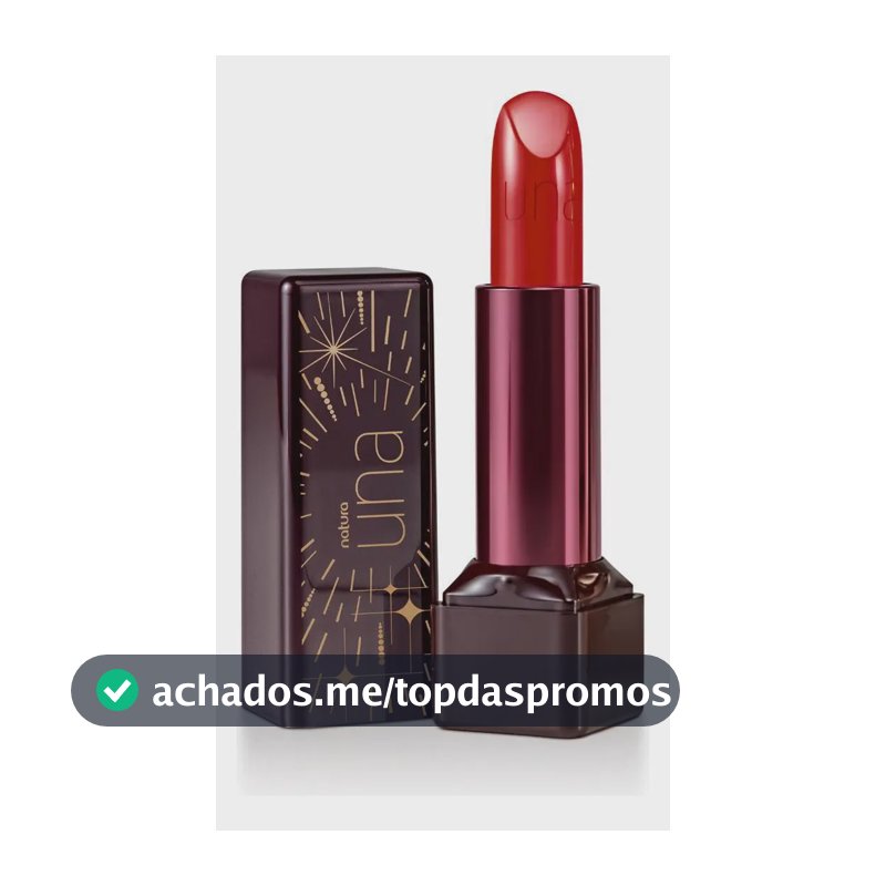 Batom Vermelho 02-Natura Una Brilhante Longa Duração FPS25 3,8g