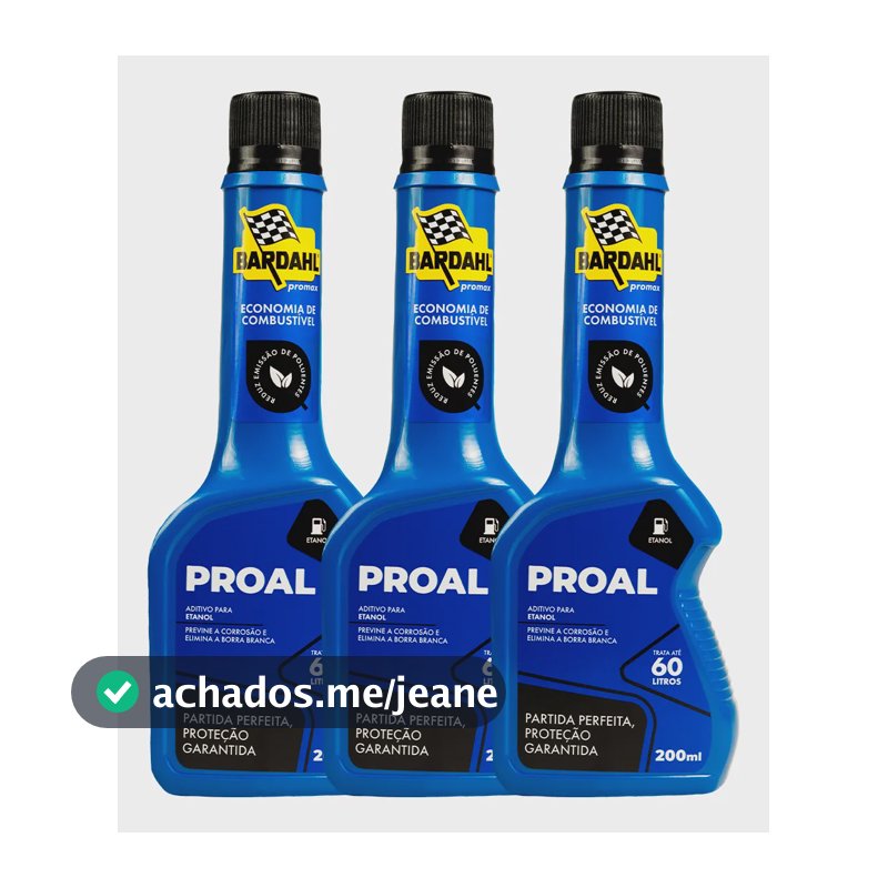 Aditivo Combustível Bardahl Proal 200ml Kit 3 Un.