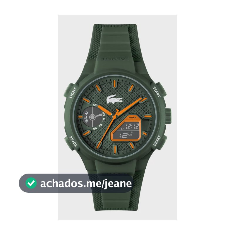 Relógio Lacoste Lc33 Masculino Borracha Verde 2011367