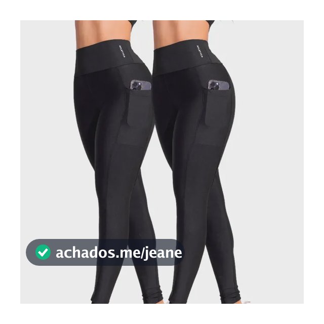 Kit 2 Calça Legging Com Bolsos Fitness Feminino Atletyca