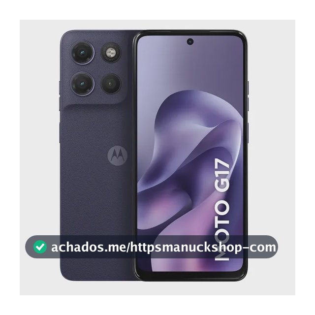 Smartphone Motorola Moto G17 4g - 128gb 4gb Ram + 8gb Ram Boost, Camera 50mp Sony Lytia 600, Tela Fhd+ 60hz, Bateria 5200 Mah - Roxo