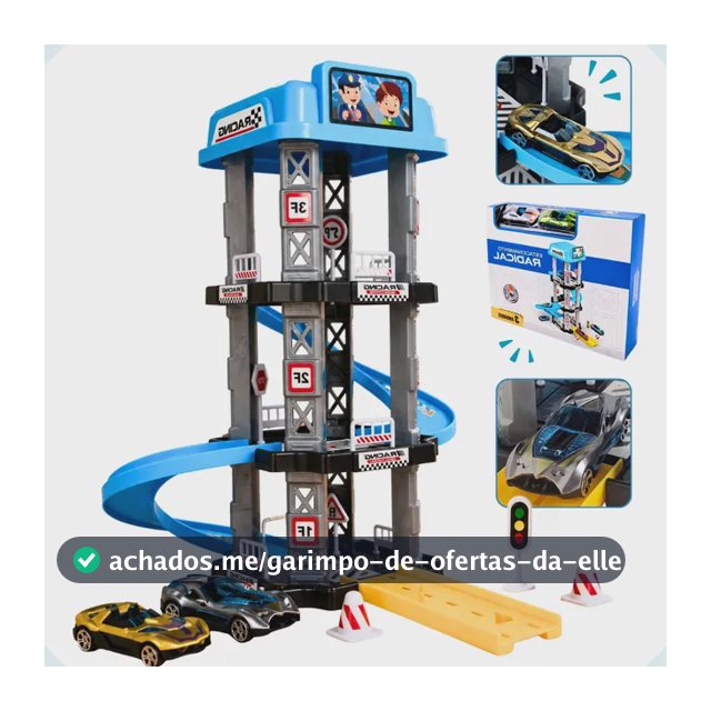 Pista De Carrinhos Brinquedo Infantil Menino Estacionamento Azul