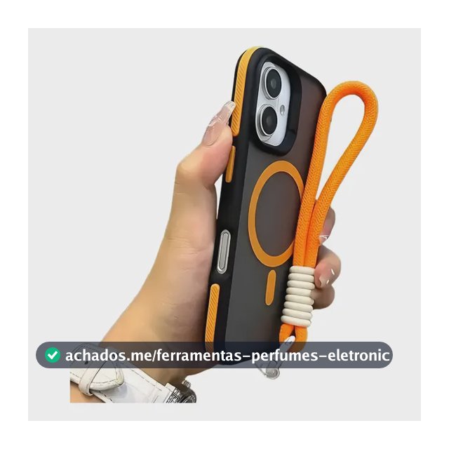 Capa Case Fosca Para iPhone Magsafe Anti Impacto Com Cordo