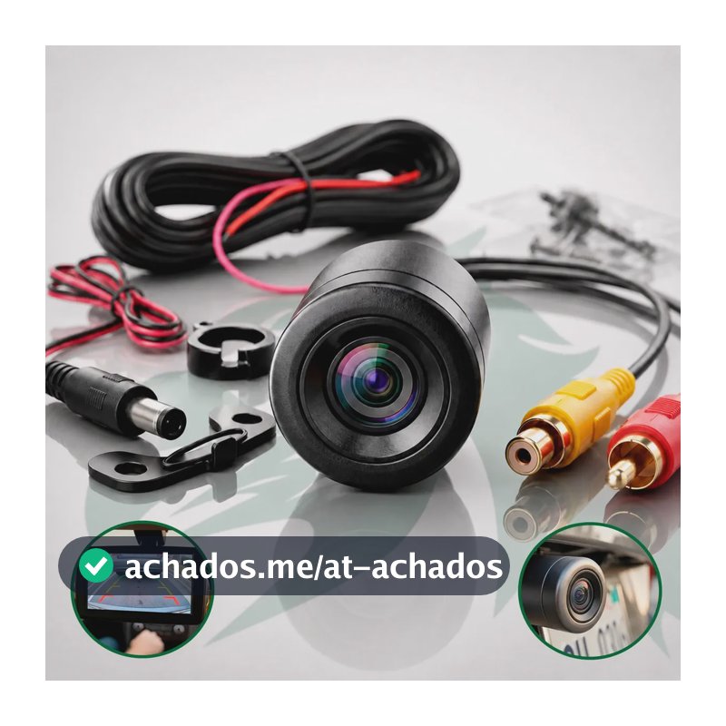 Camera De Ré HD 180° Automotiva Traseira Borboleta 2 em 1 Á Prova D'água Visão Noturna Pholex