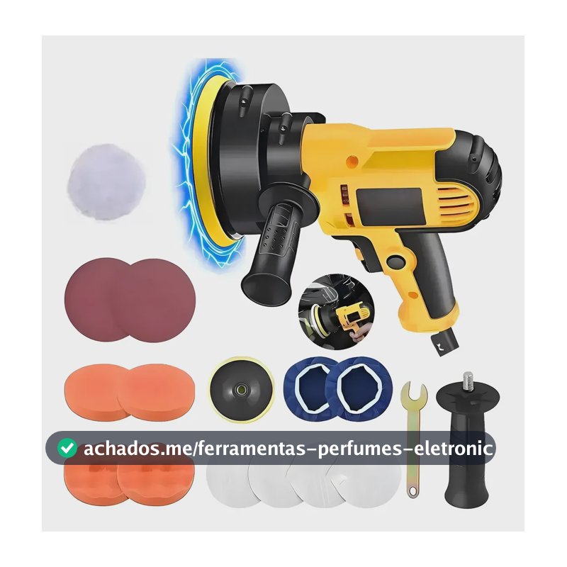 Politriz Angular Automotiva,Politriz Lixadeira Multifunções Automotiva,4000Rpm,Ferramentas De Mão 125mm Polir Lixar Com Acessórios