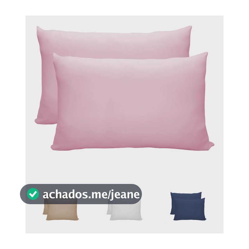 Kit 2 Fronhas King 50x90 cm 100% Algodão Malha Lisa Envelope Capa Travesseiro Mini Xuxão Avulsa Antialérgica Respirável Macia Confortável Toque Suave Não Amassa Rosa Rose 2 Peças - Renova Enxovais