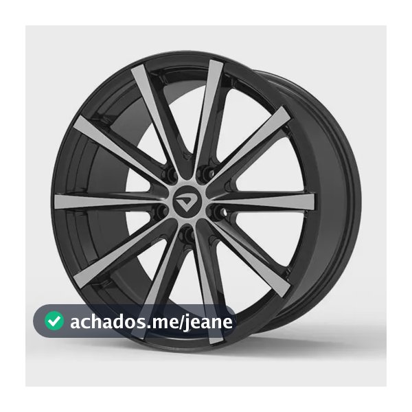 Roda Aro 18 Tala 7 Para Honda Civic 5x114 + Bicos Grátis Preto Brilhante Diamantado Total