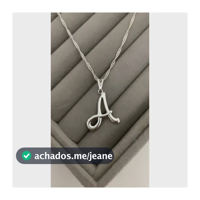 Colar Feminino Com Letra Personalizada Prata 925 De Presente
