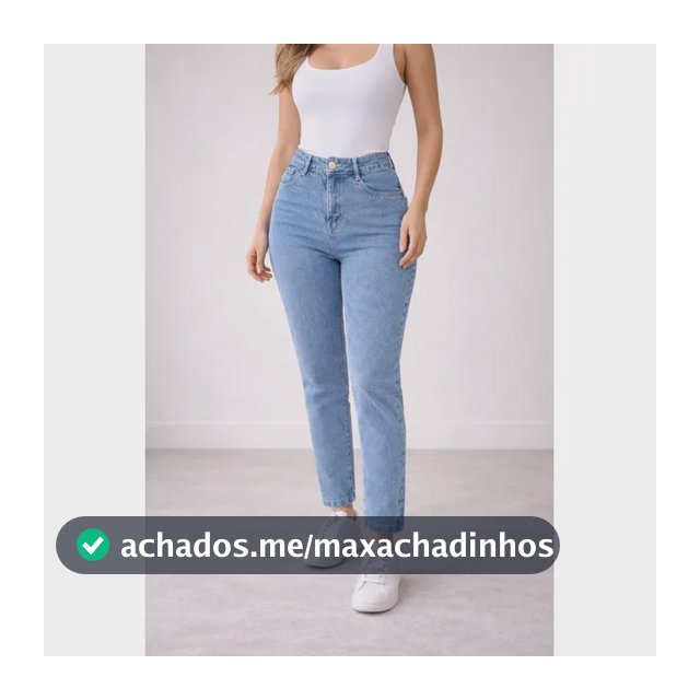 Calça Jeans Mom Stillger Feminina Cintura Alta Cor Clara