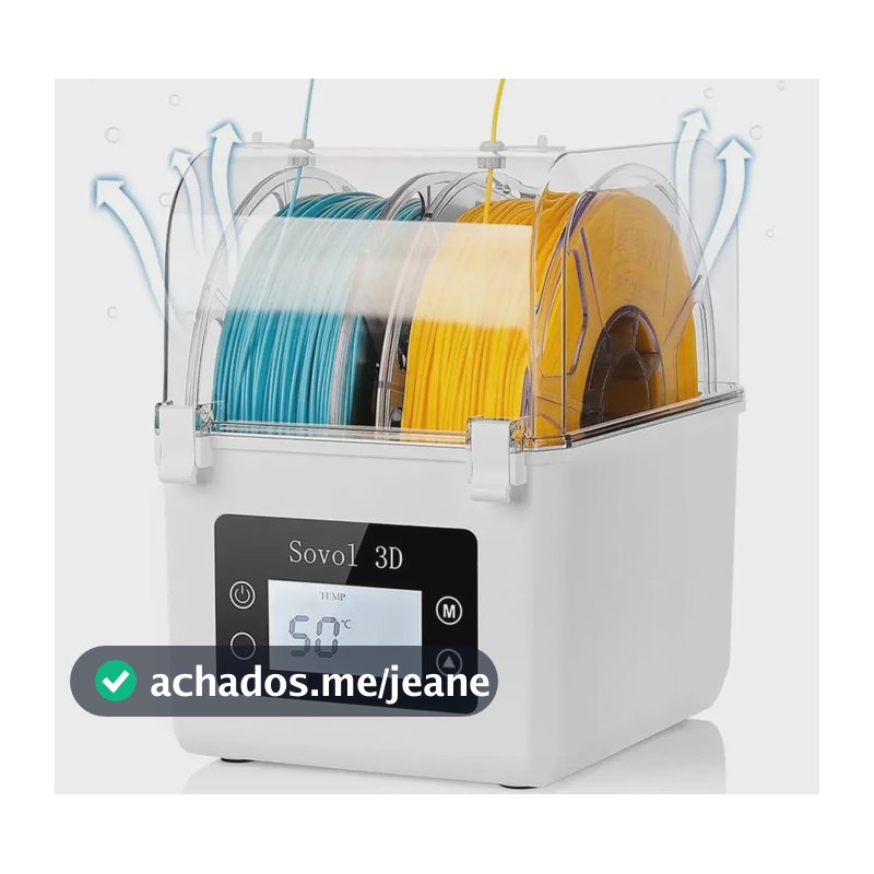 Caixa de secador de 2 filamentos Sovol Sh01 Pla+, petg, tpu, abs, cor branca