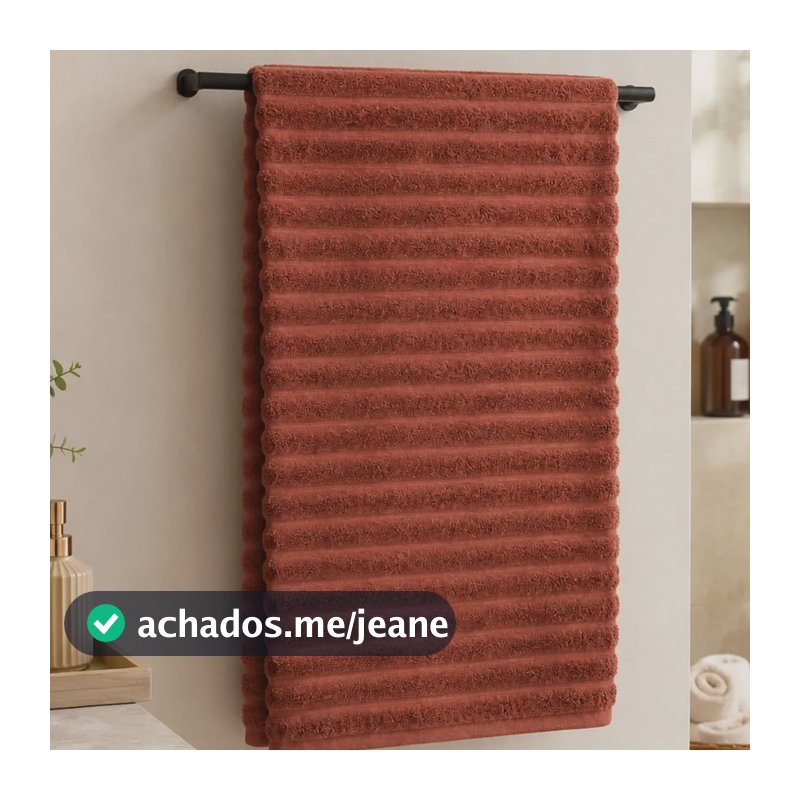 Toalha De Banho Gigante Grossa 100% Algodão Macia Enxuga Bem Terracota