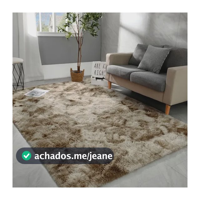 Tapete 2,00x1,50 Peludo Felpudo Para Sala e Quarto Cores Cor Bege-mesclado Desenho Do Tecido Pelo Alto Casa Laura Enxovais Tapete Médio Para Sala 2x1,5m, Antiderrapante e Lavável - Bege Mesclado