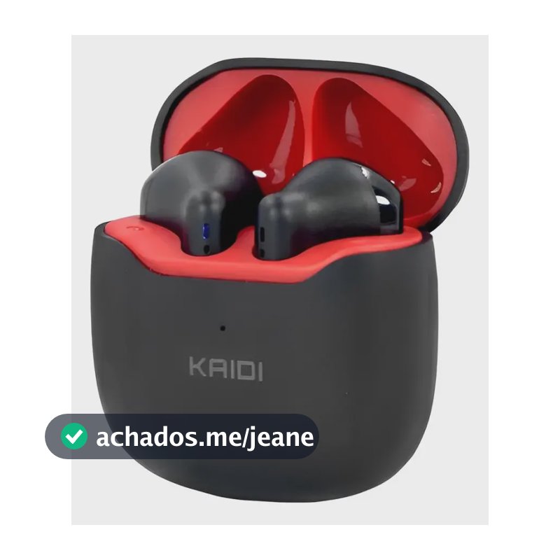 Hivi Fone De Ouvido Sem Fio Tws Bluetooth 5.1 Kaidi 771 Cor Preto Luz Vermelho Academia Exercício Corrida A Prova Dágua Unlimited Empire