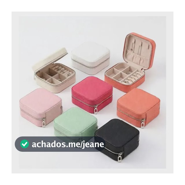Kit 10 Mini Porta Jóias Viagem Maleta Caixa Zíper Atacado