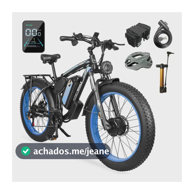 Honeywhale Bk08 Bicicleta Elétrica Para Adultos, 1050W2-65KM-55KM/H-150KG, Scooter Motor-Bike-Ebike-Autonomia-Velocidade Máxima-Carga, Bateria (48v 23,5ah), 21 Velocidade, Honey Whale